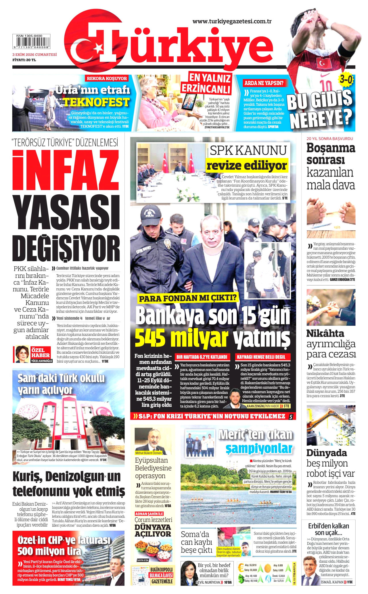 Gazeteler bugün ne yazdı? (3 Ekim) - 2. fotoğraf