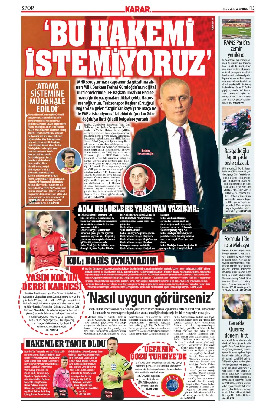 Sıfırcı çocuklar! Spor basını bugün ne yazdı? (3 Ekim) - 6. fotoğraf