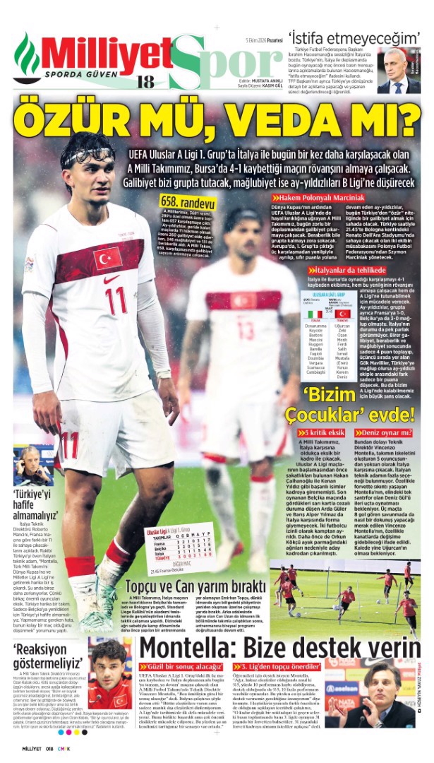 Milli Takım veda mı edecek? | Spor manşetleri - 1. fotoğraf