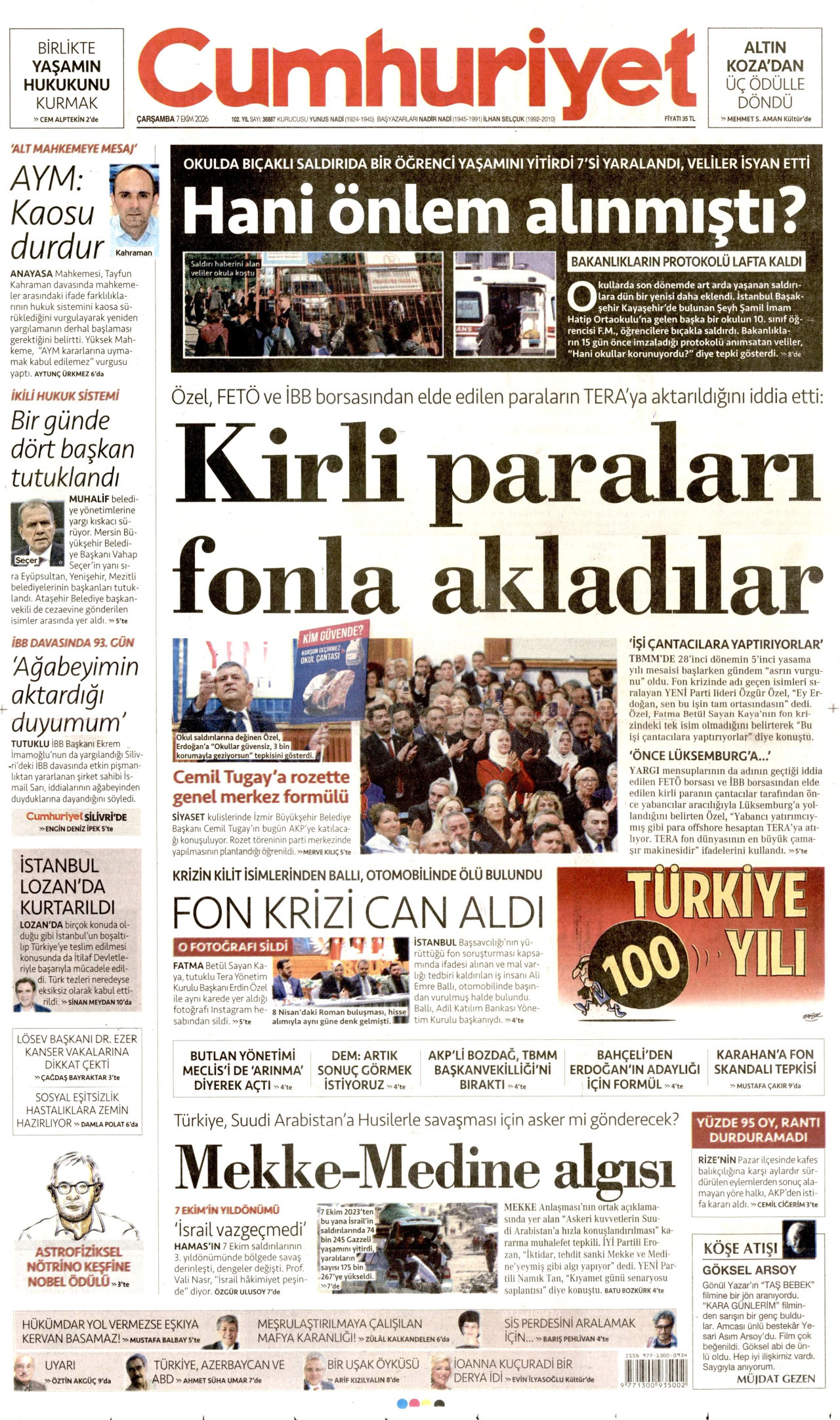 Gazeteler bugün ne yazdı? (7 Ekim) - 5. fotoğraf