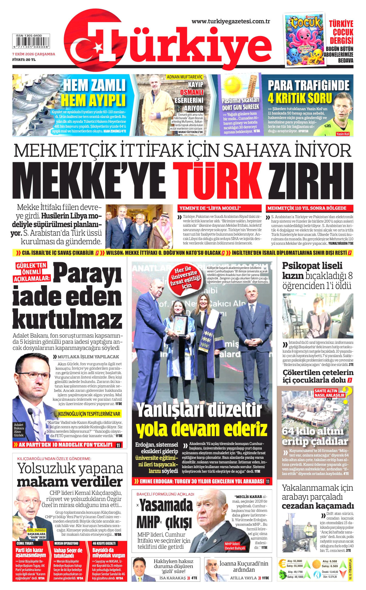 Gazeteler bugün ne yazdı? (7 Ekim) - 7. fotoğraf