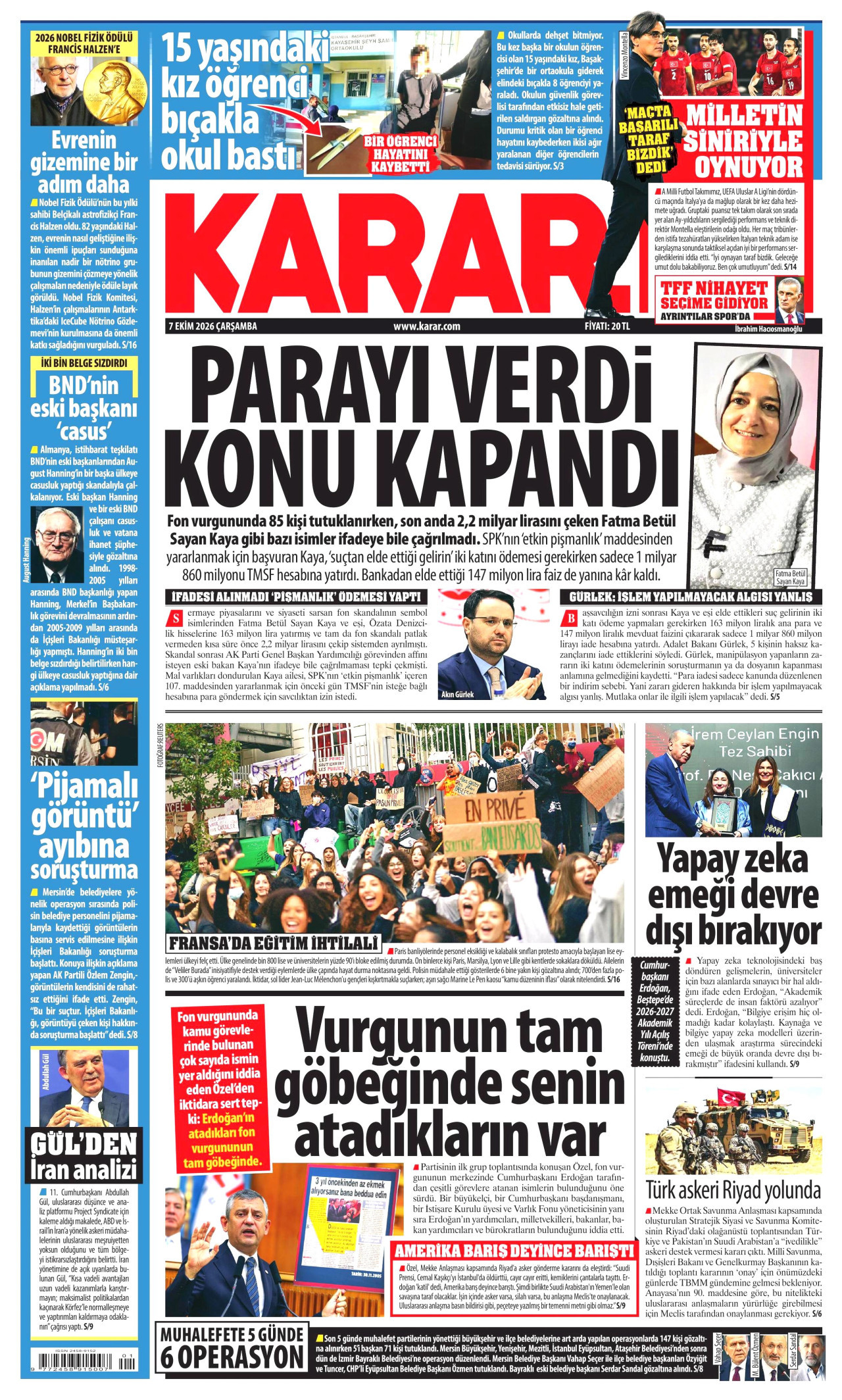 Gazeteler bugün ne yazdı? (7 Ekim) - 9. fotoğraf