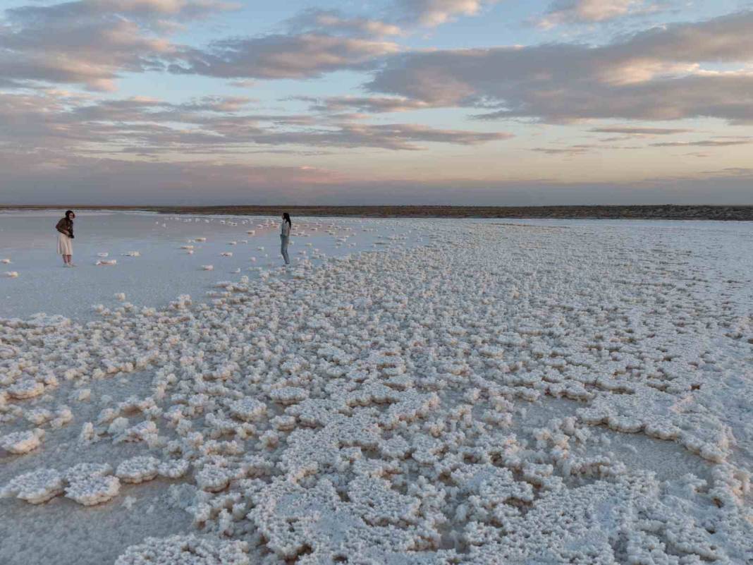 Tuz Gölü’nde eşsiz manzara! Kristaller ortaya çıktı - 8. fotoğraf