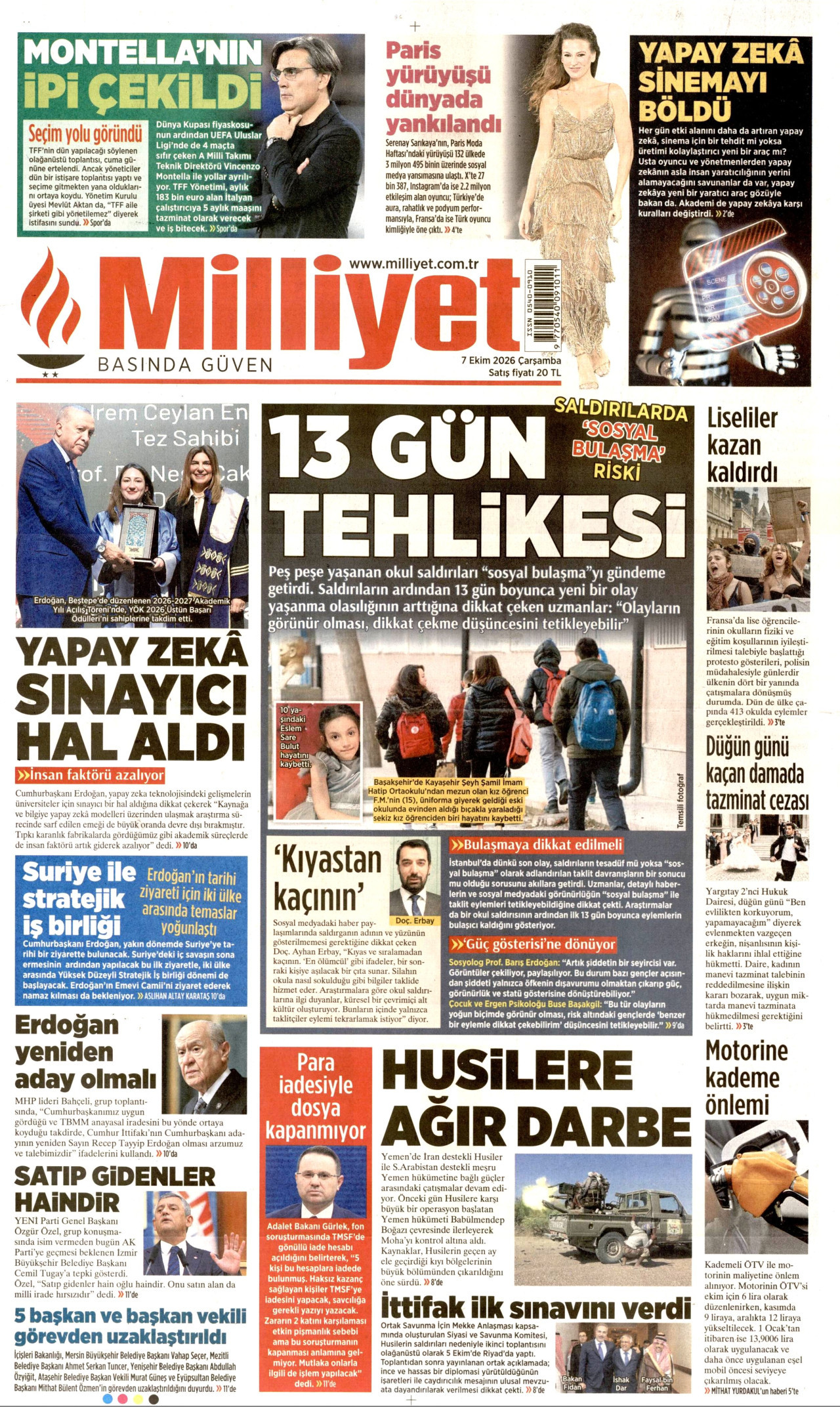 Gazeteler bugün ne yazdı? (7 Ekim) - 12. fotoğraf