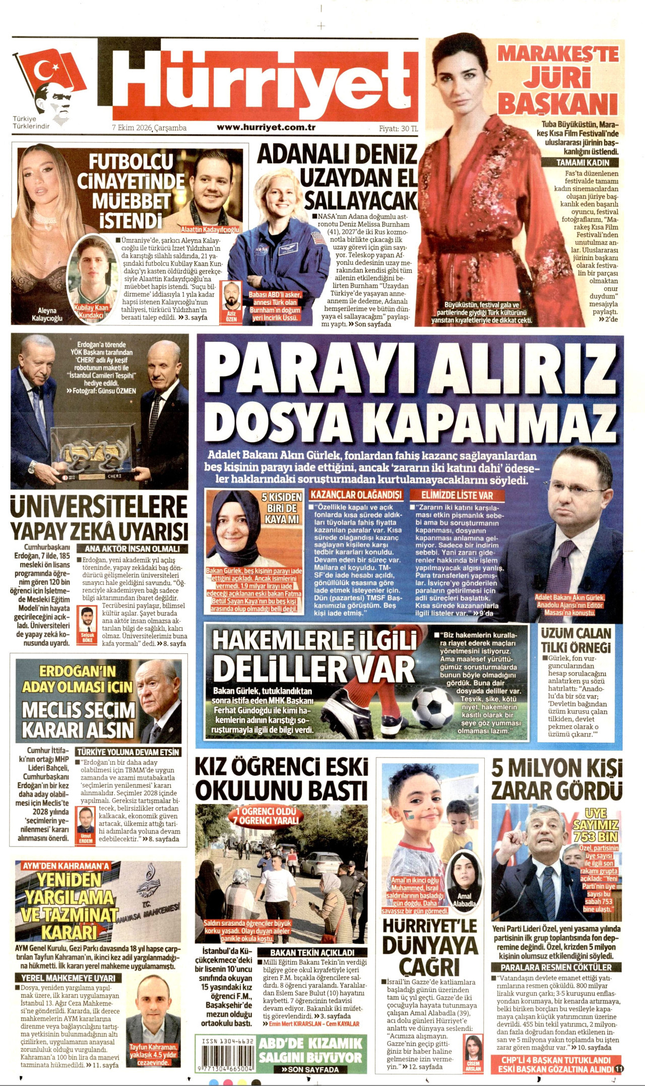 Gazeteler bugün ne yazdı? (7 Ekim) - 1. fotoğraf