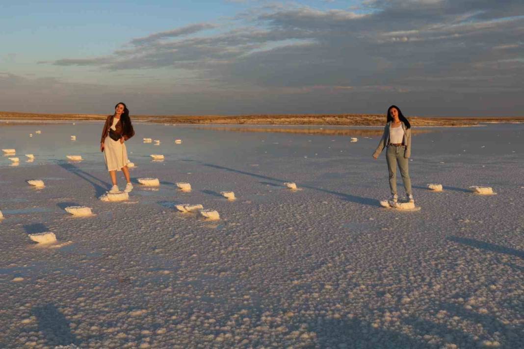 Tuz Gölü’nde eşsiz manzara! Kristaller ortaya çıktı - 4. fotoğraf