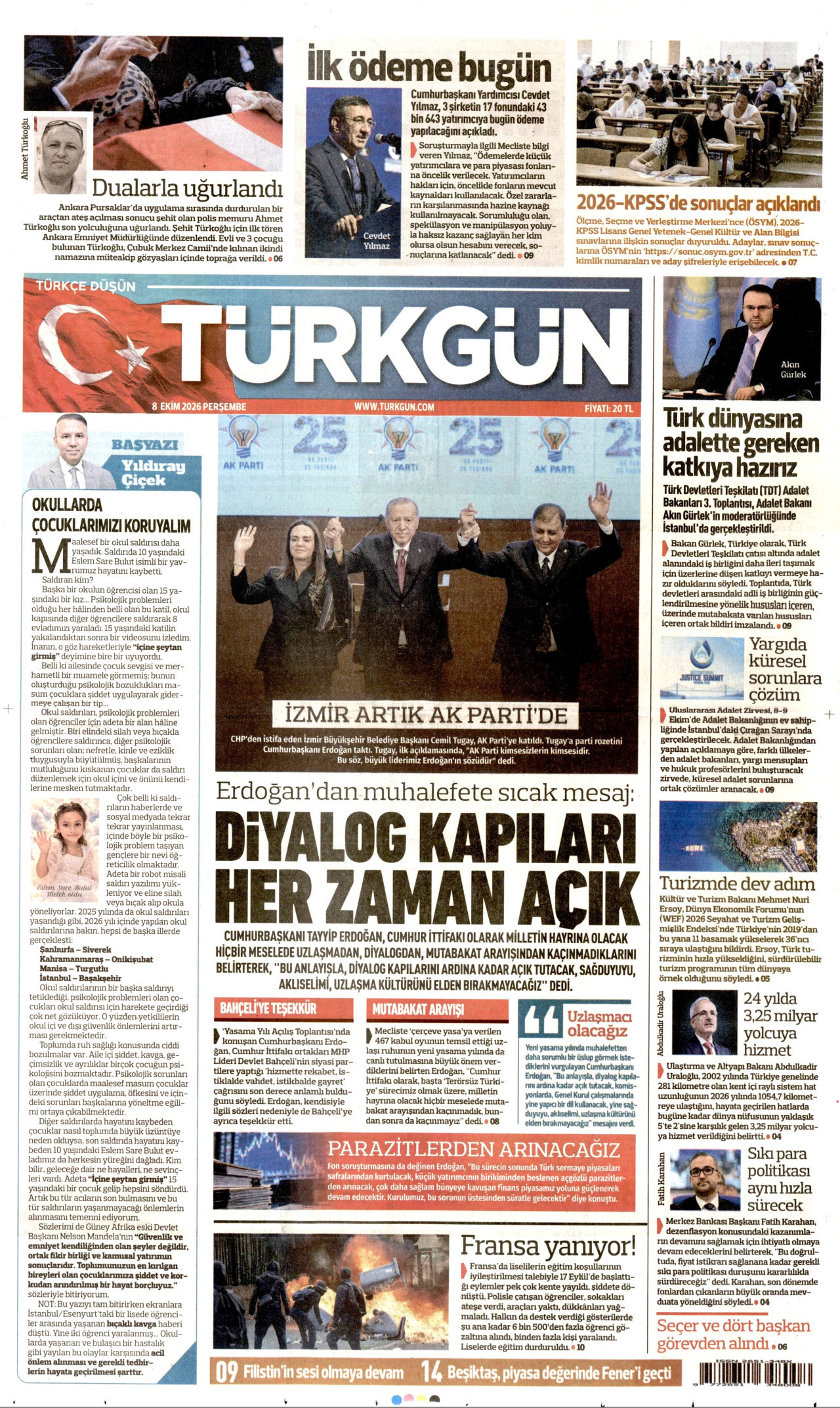 Gazeteler bugün ne yazdı? (8 Ekim) - 7. fotoğraf