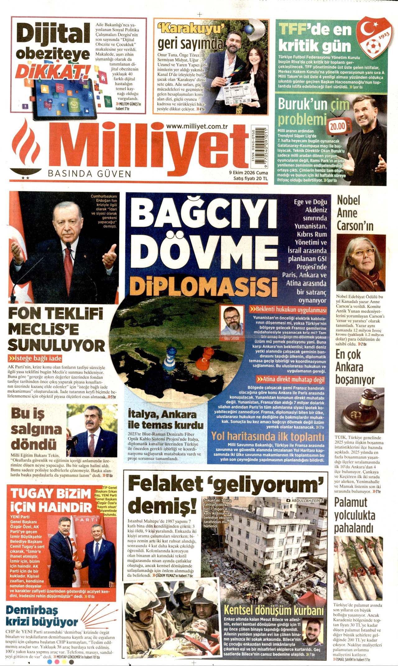 Gazeteler bugün ne yazdı? (9 Ekim) - 9. fotoğraf