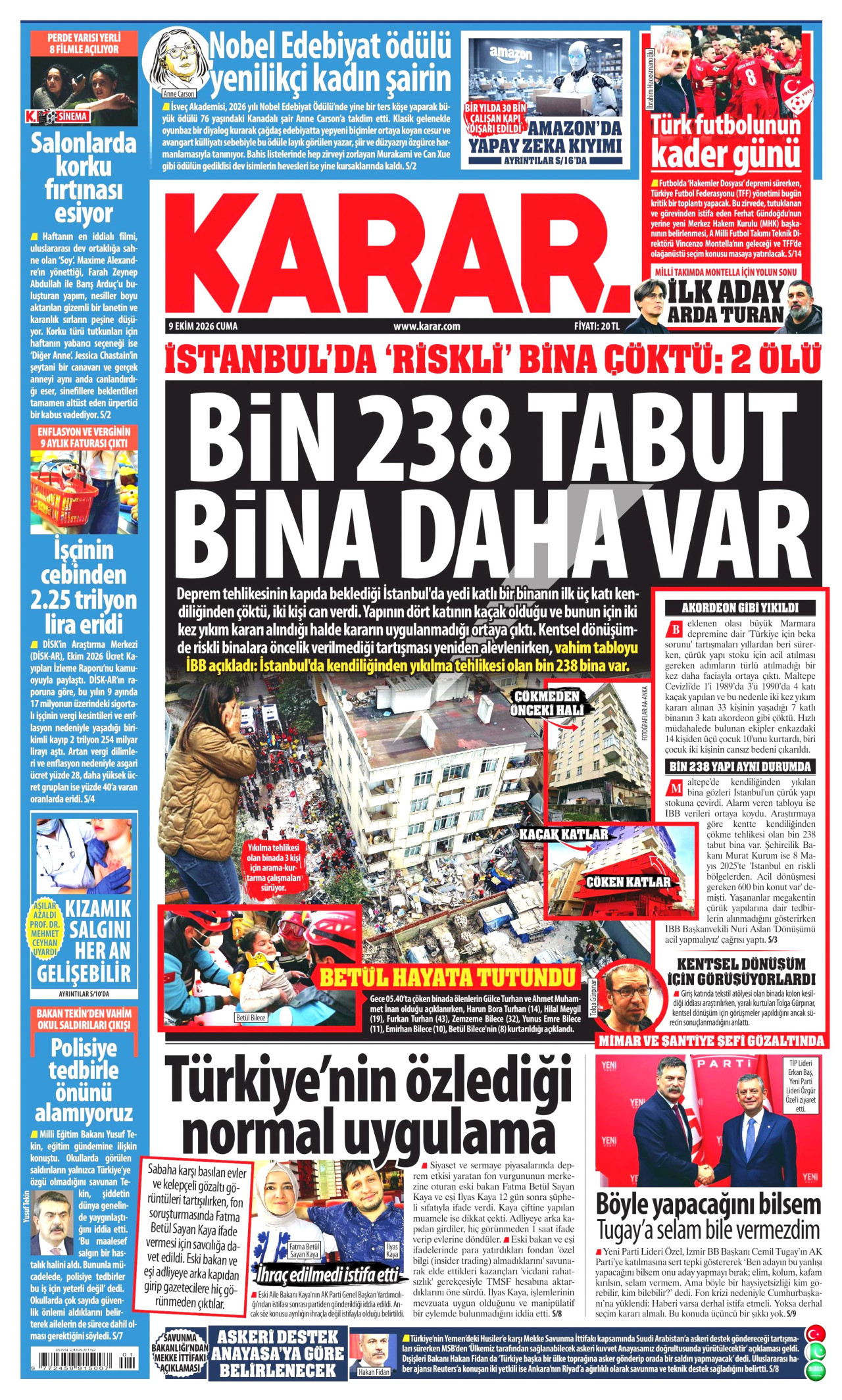 Gazeteler bugün ne yazdı? (9 Ekim) - 6. fotoğraf