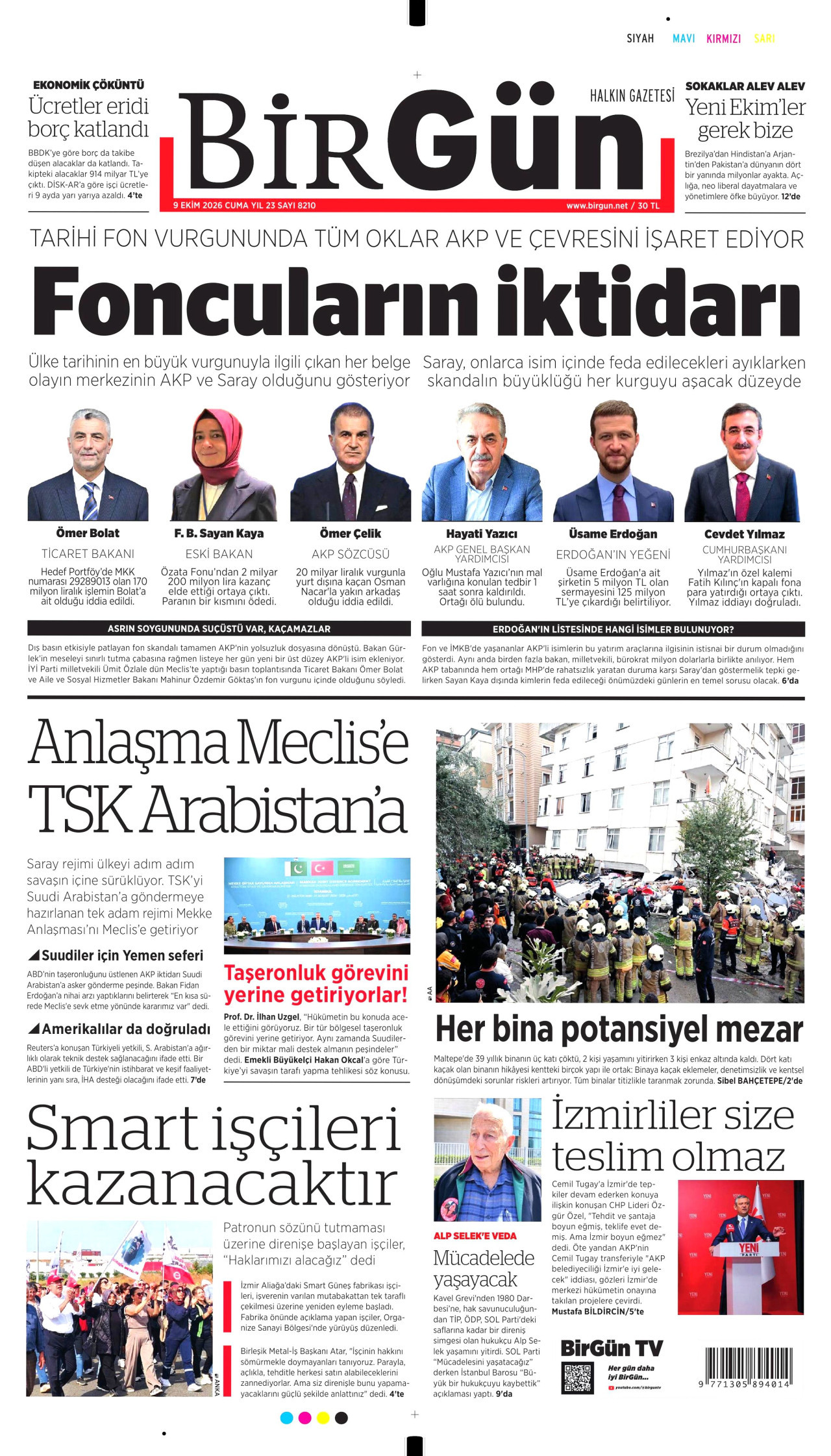 Gazeteler bugün ne yazdı? (9 Ekim) - 1. fotoğraf