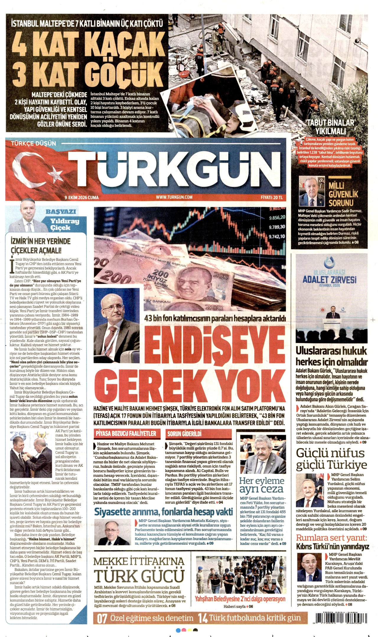 Gazeteler bugün ne yazdı? (9 Ekim) - 7. fotoğraf