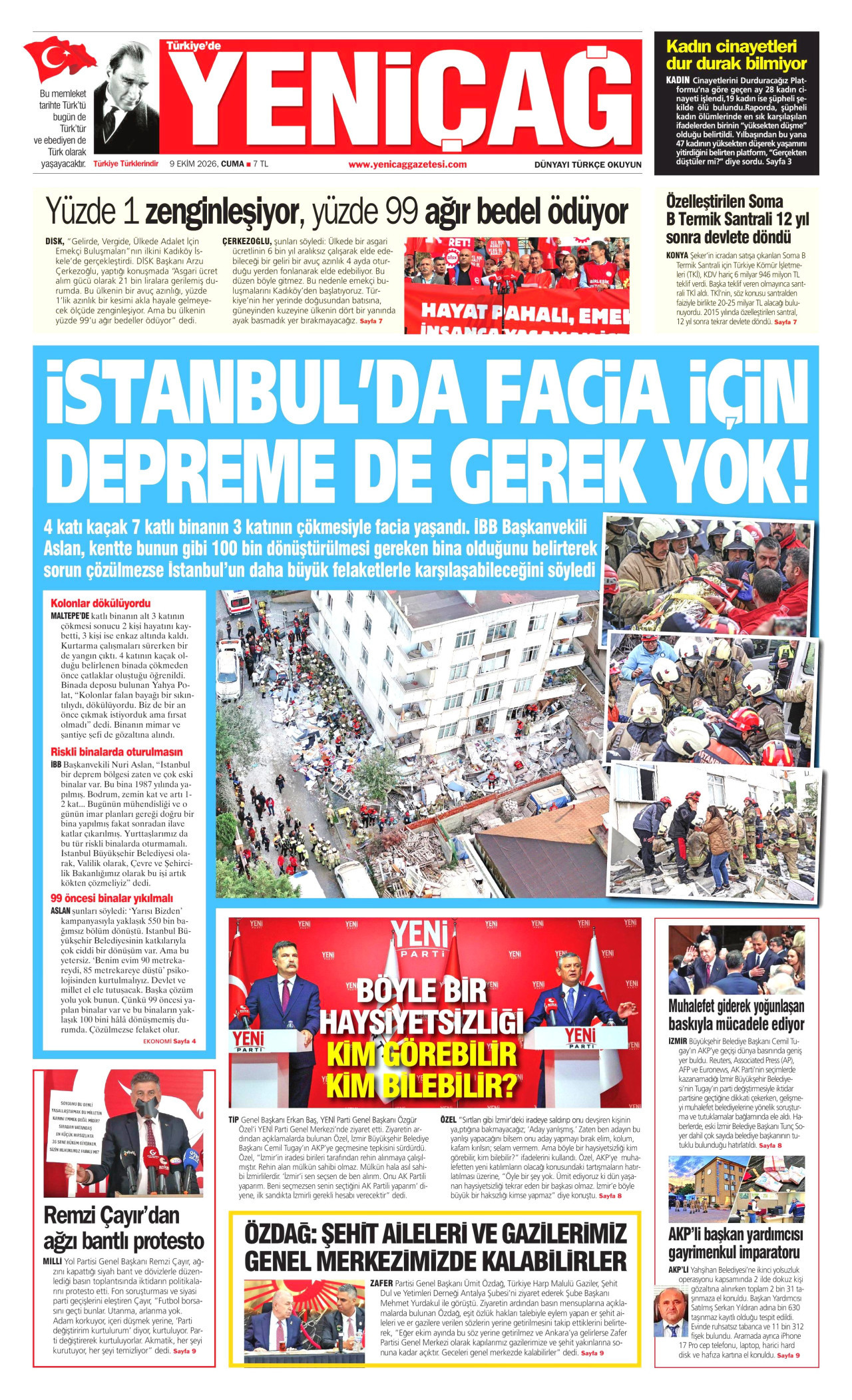 Gazeteler bugün ne yazdı? (9 Ekim) - 10. fotoğraf