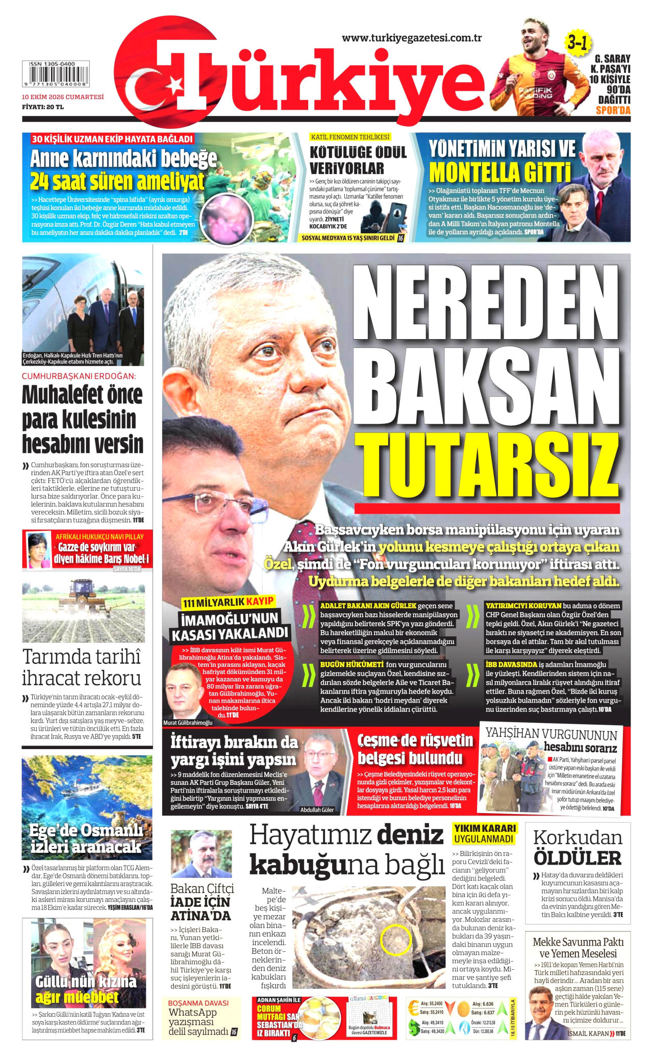 Gazeteler bugün ne yazdı? (10 Ekim) - 3. fotoğraf