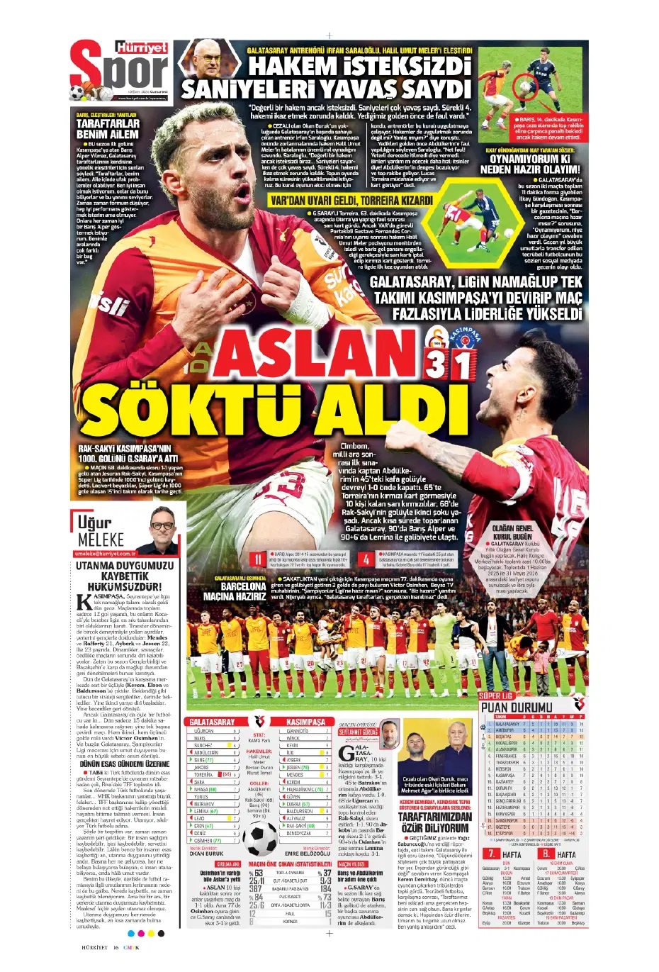 Aslan'da barış zamanı! Spor basını bugün ne yazdı? (10 Ekim) - 7. fotoğraf