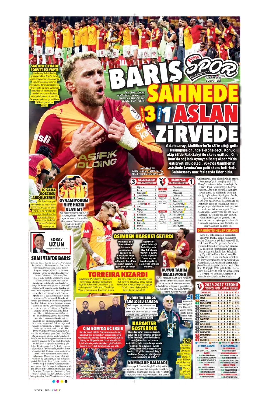 Aslan'da barış zamanı! Spor basını bugün ne yazdı? (10 Ekim) - 5. fotoğraf