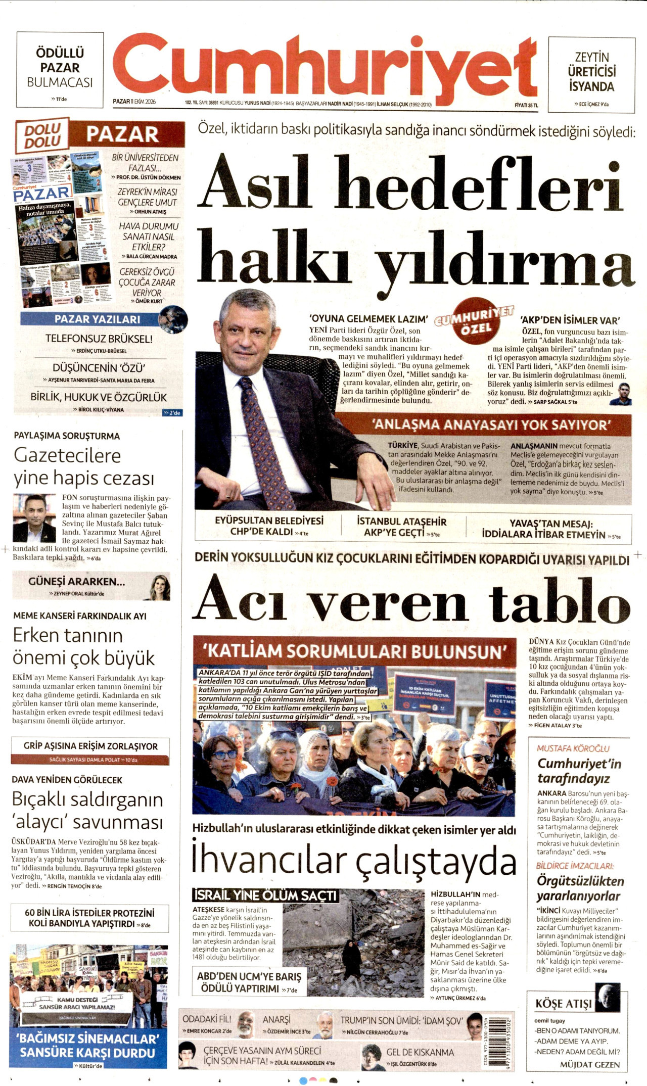 Gazeteler bugün ne yazdı? (11 Ekim) - 2. fotoğraf