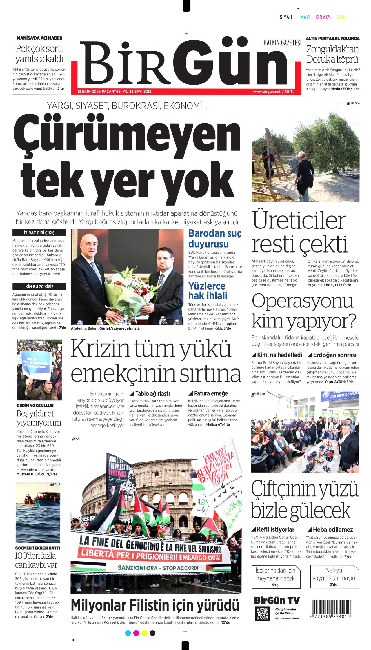 Gazeteler bugün ne yazdı? (12 Ekim) - 1. fotoğraf