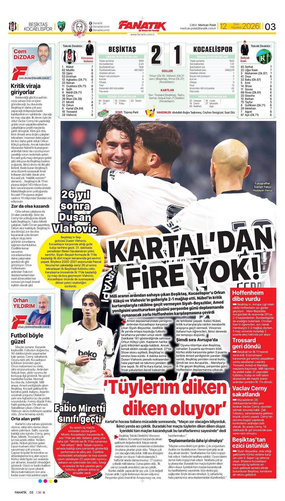 Evde huzur var | Spor manşetleri - 10. fotoğraf