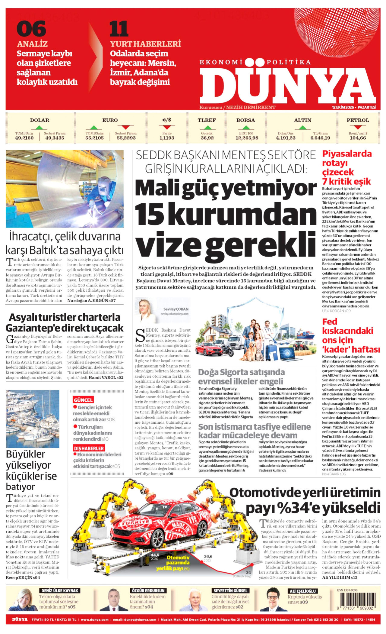 Gazeteler bugün ne yazdı? (12 Ekim) - 2. fotoğraf