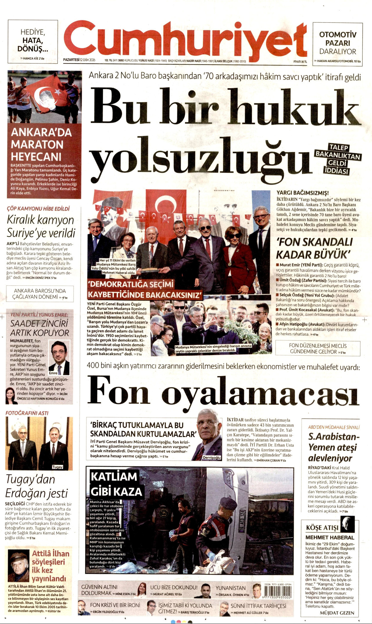 Gazeteler bugün ne yazdı? (12 Ekim) - 4. fotoğraf