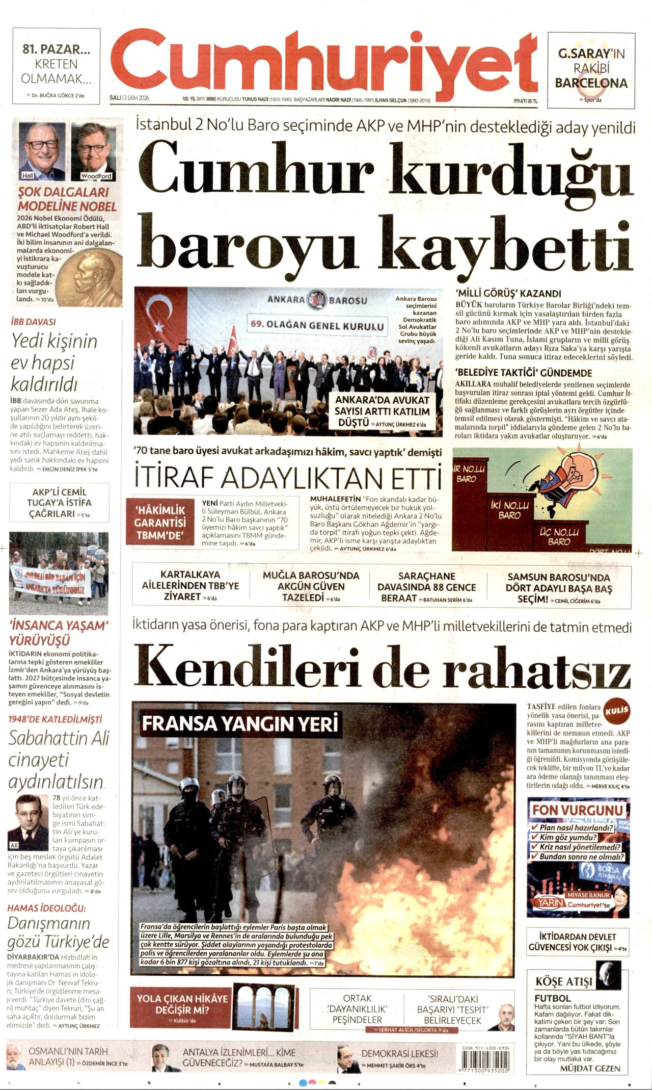 Gazeteler bugün ne yazdı? (13 Ekim) - 2. fotoğraf