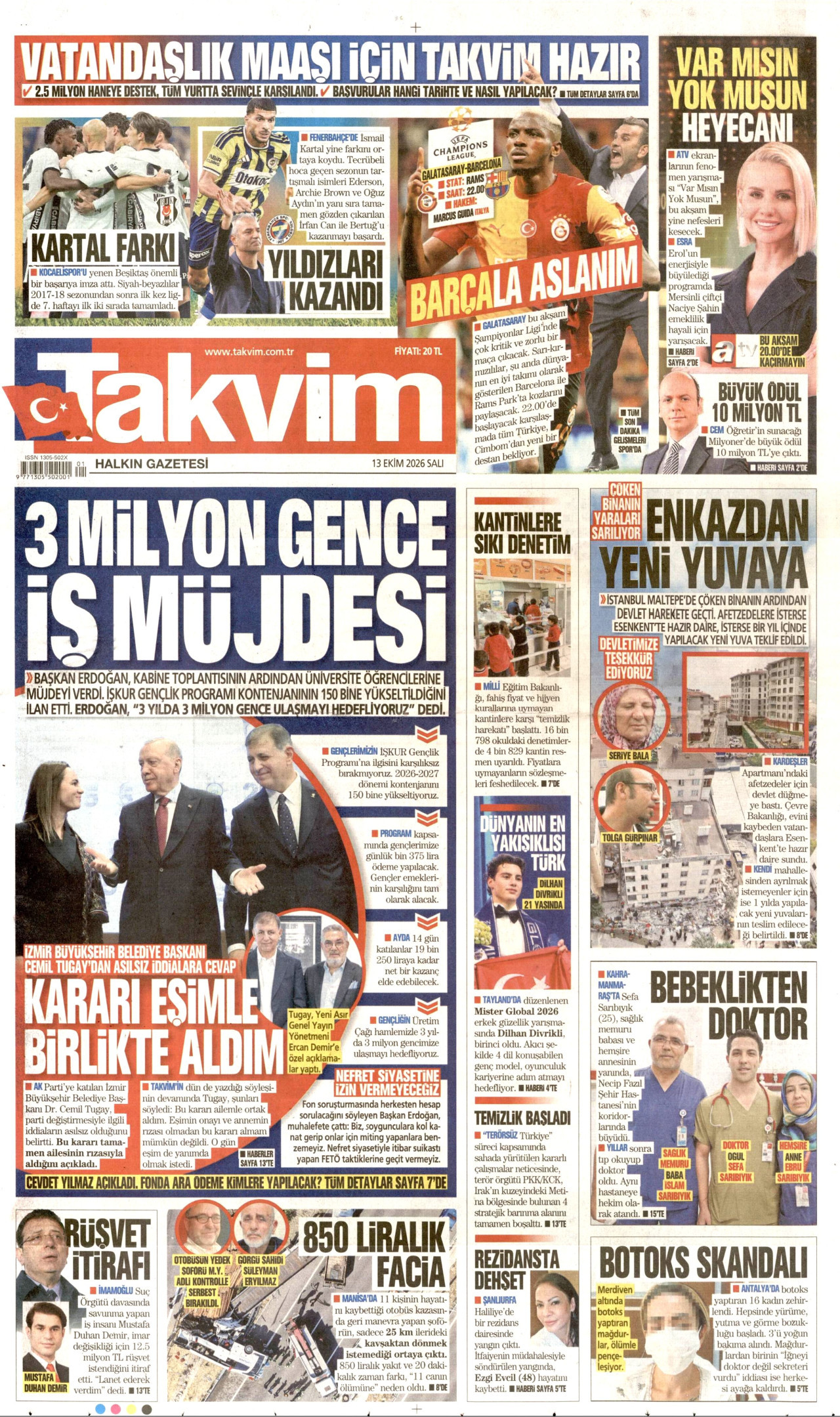 Gazeteler bugün ne yazdı? (13 Ekim) - 10. fotoğraf