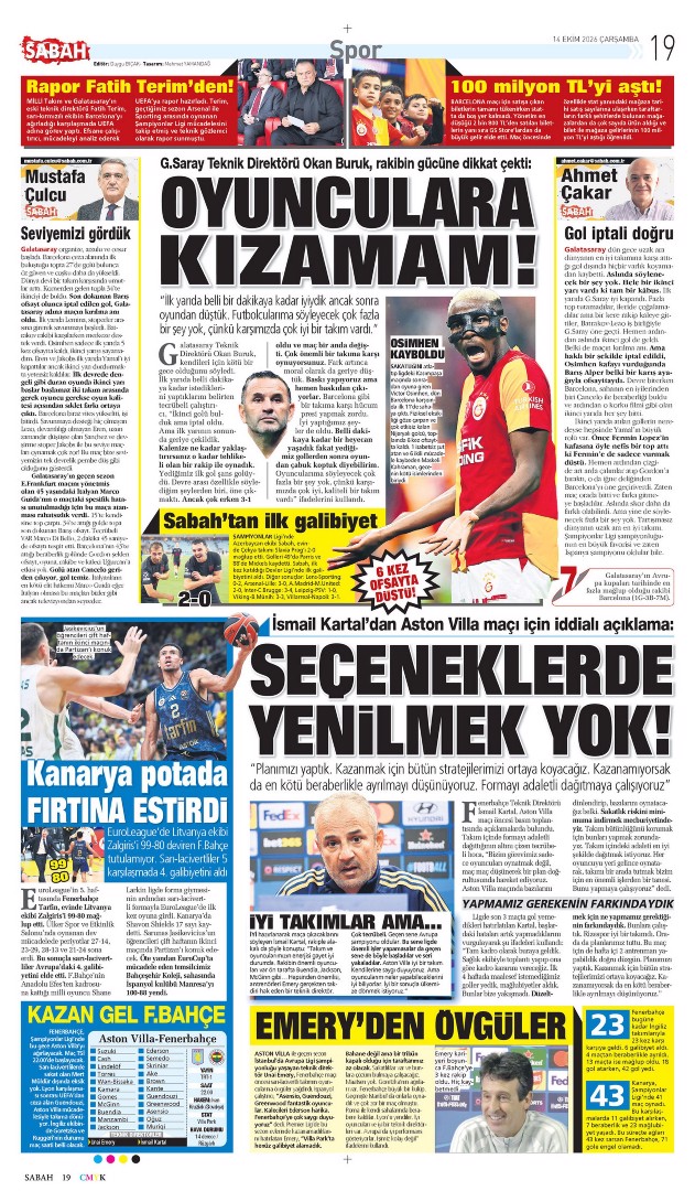 Umutlarımız Barça'landı | Spor manşetleri - 11. fotoğraf