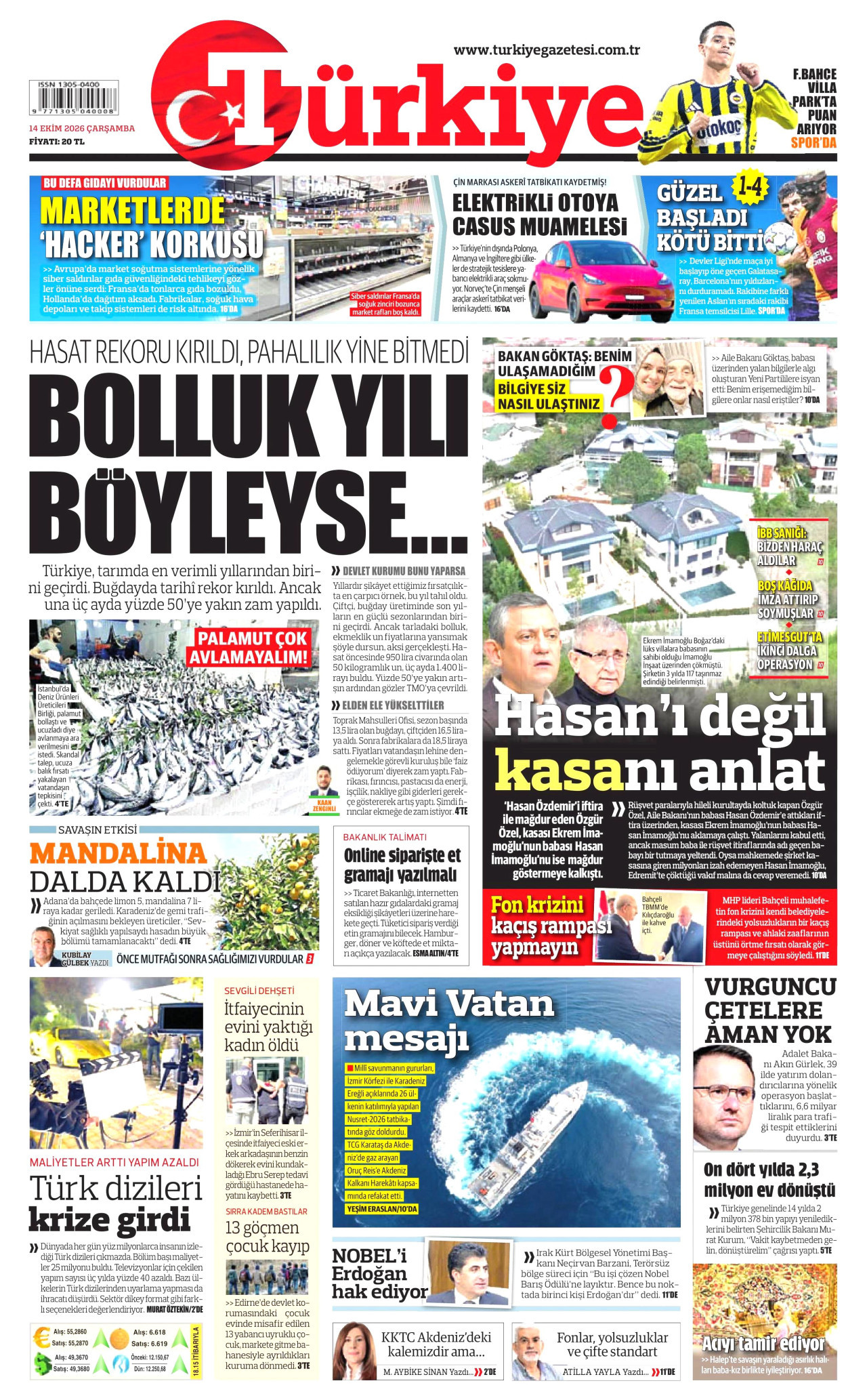 Gazeteler bugün ne yazdı? (14 Ekim) - 8. fotoğraf