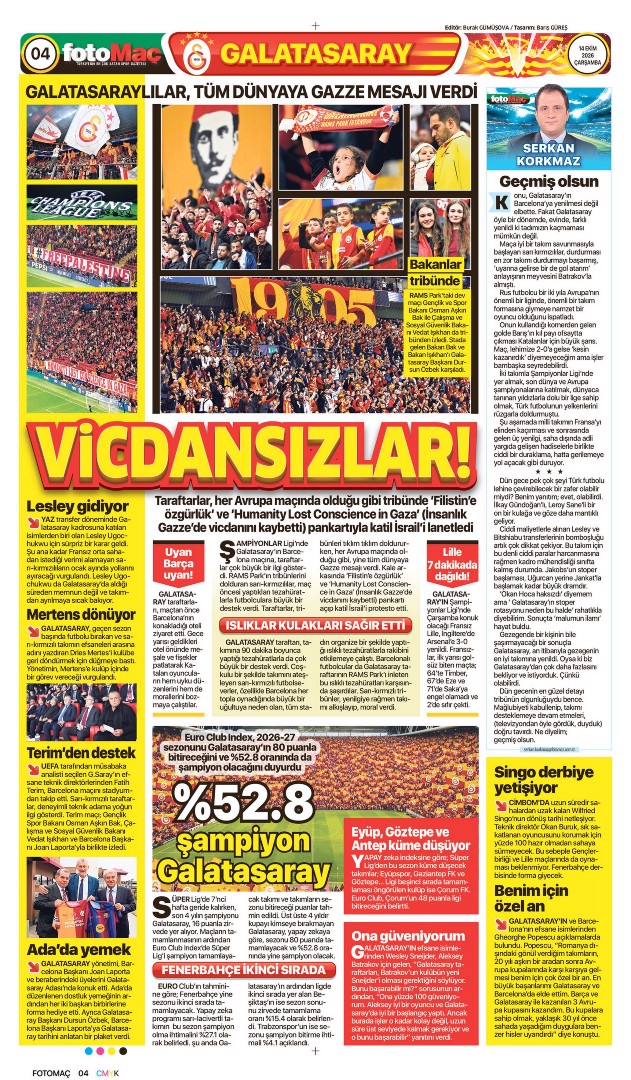 Umutlarımız Barça'landı | Spor manşetleri - 16. fotoğraf
