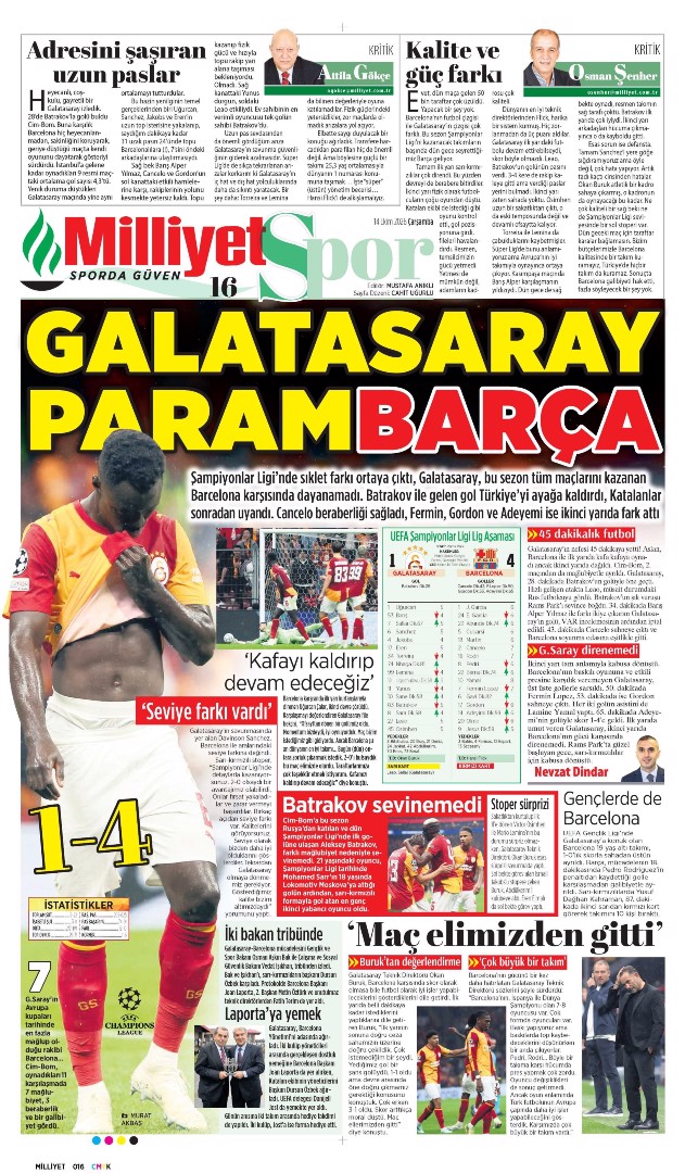 Umutlarımız Barça'landı | Spor manşetleri - 1. fotoğraf