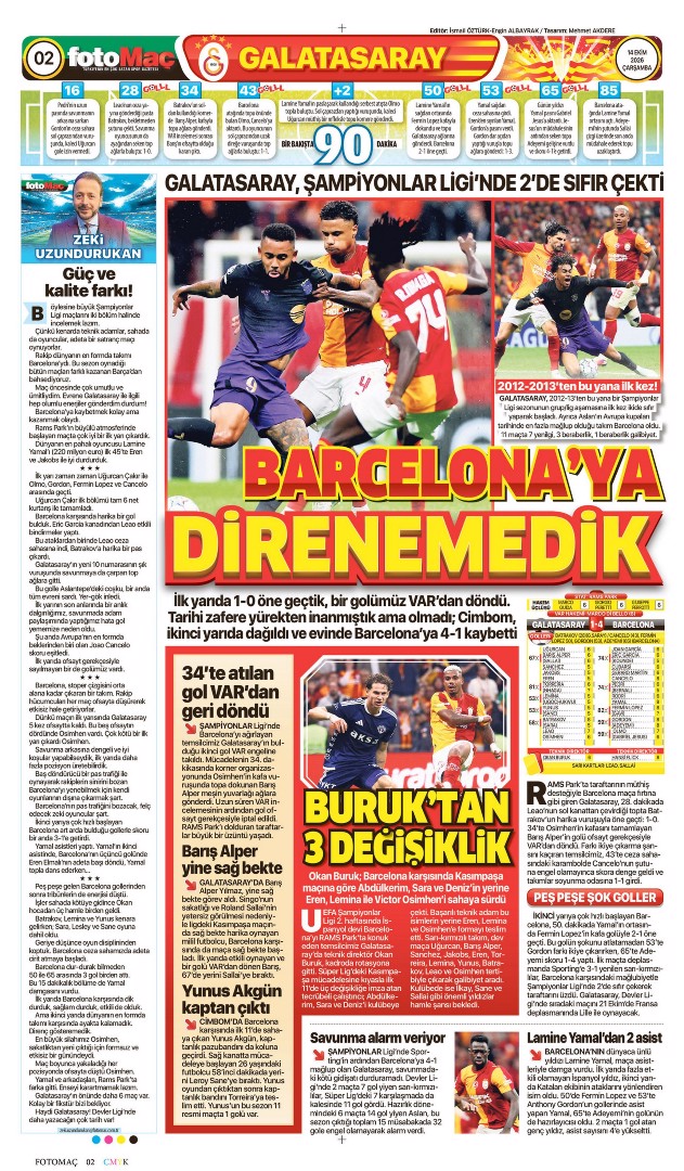 Umutlarımız Barça'landı | Spor manşetleri - 19. fotoğraf