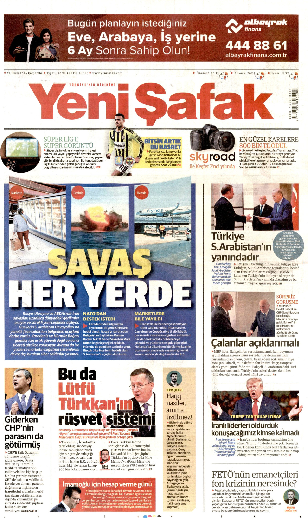 Gazeteler bugün ne yazdı? (14 Ekim) - 7. fotoğraf