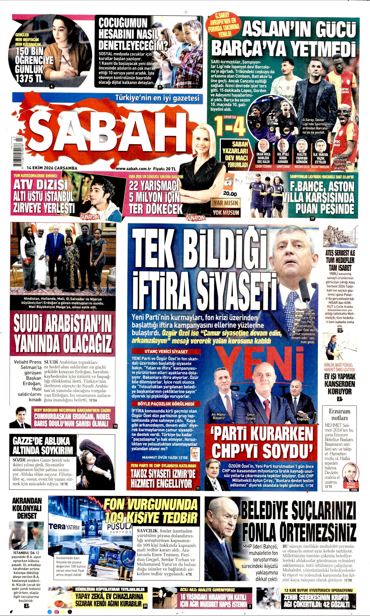 Gazeteler bugün ne yazdı? (14 Ekim) - 2. fotoğraf