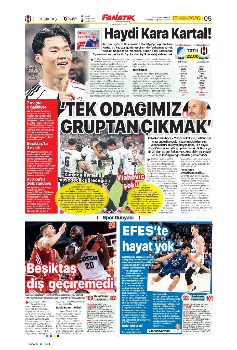 Fener'in utancı! Spor basını bugün ne yazdı? (15 Ekim) - 5. fotoğraf