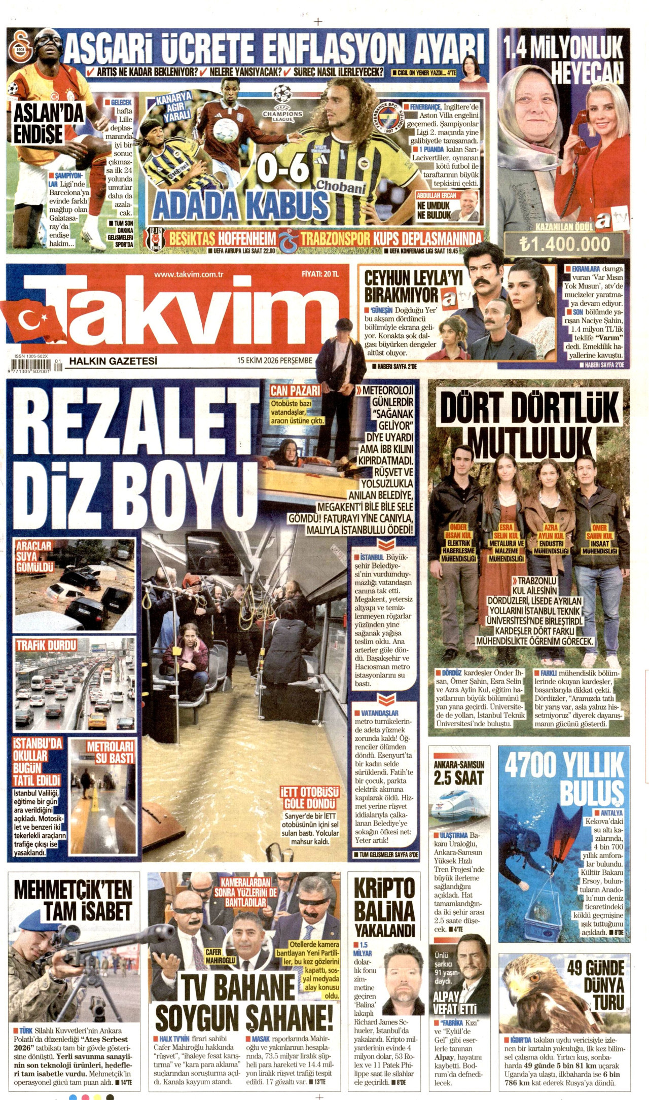 Gazeteler bugün ne yazdı? (15 Ekim) - 6. fotoğraf