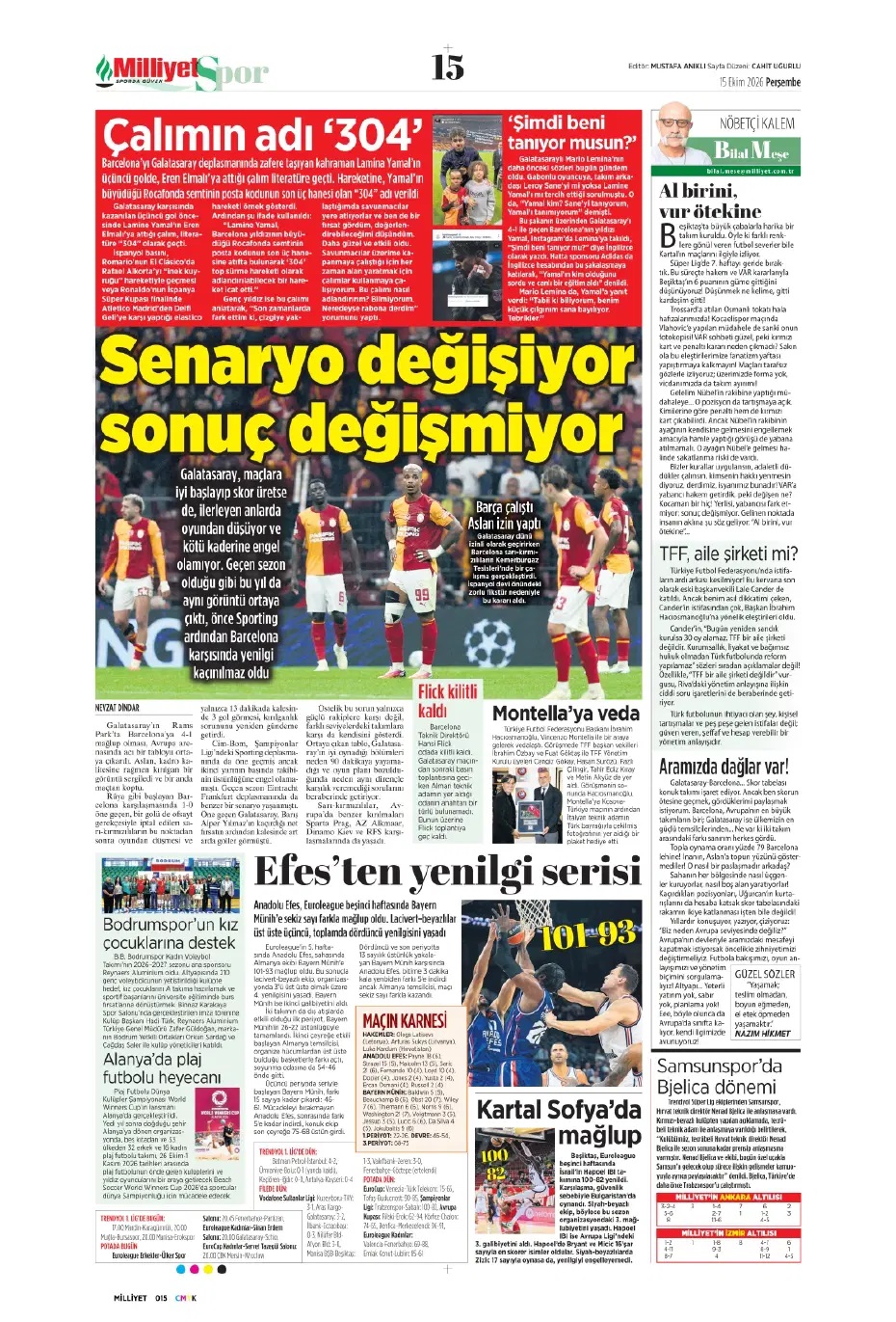 Fener'in utancı! Spor basını bugün ne yazdı? (15 Ekim) - 2. fotoğraf