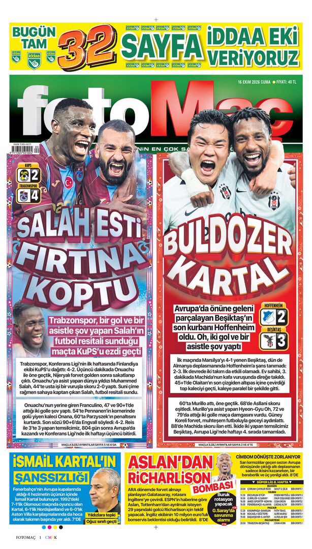 Oh be Kartal varmış! | Spor manşetleri - 16. fotoğraf