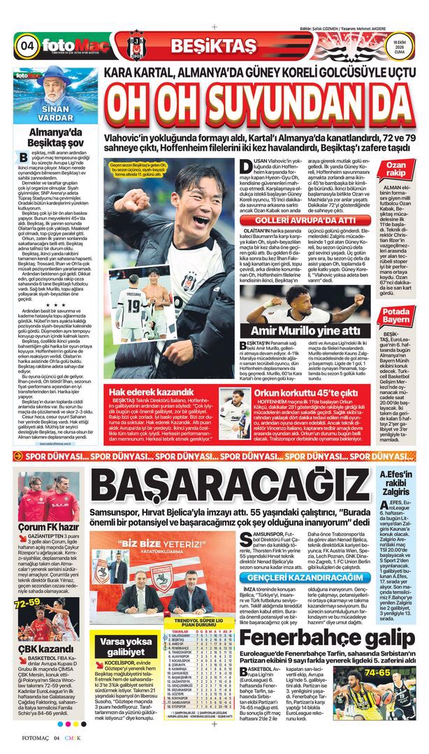 Oh be Kartal varmış! | Spor manşetleri - 22. fotoğraf