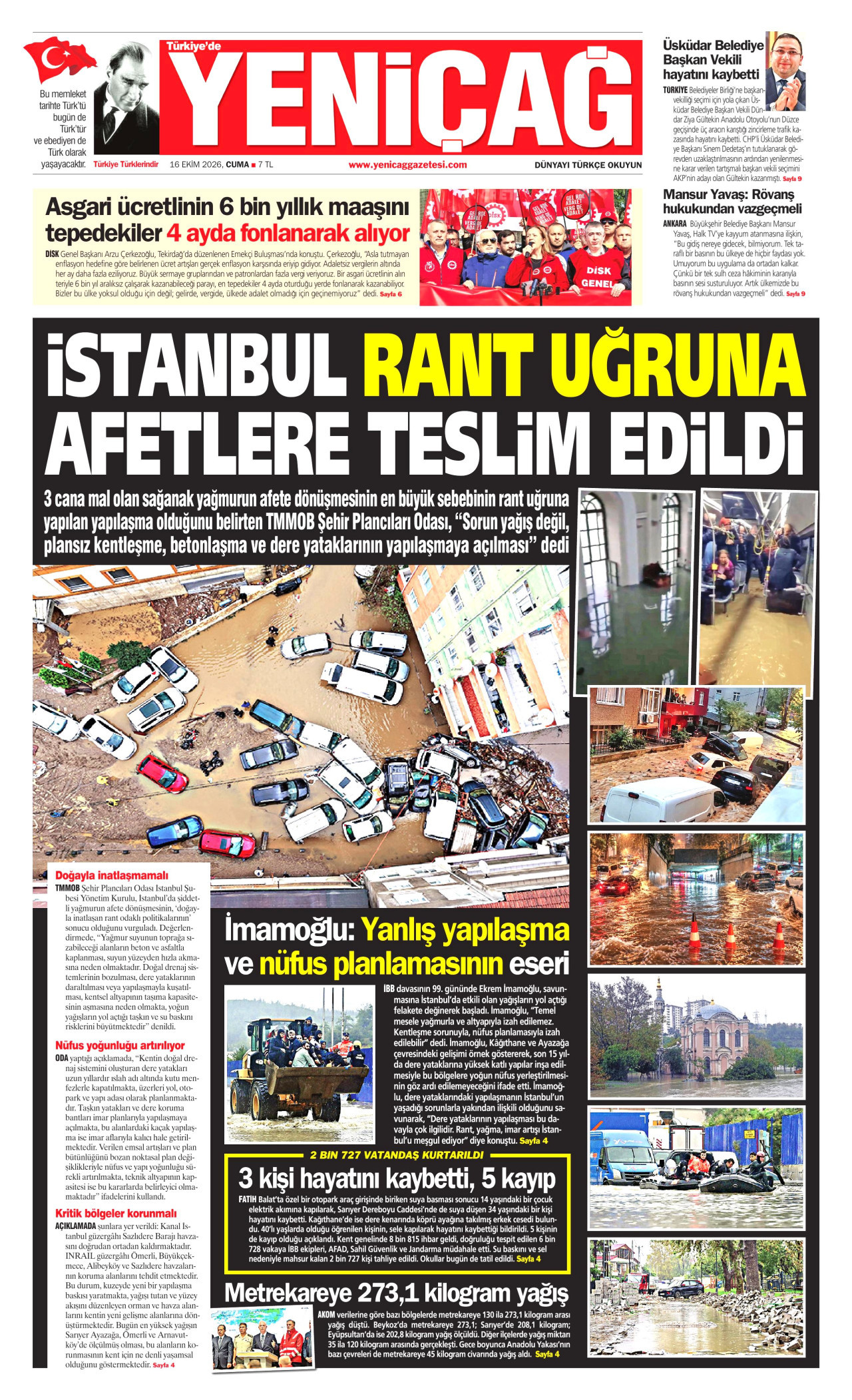 Gazeteler bugün ne yazdı? (16 Ekim) - 6. fotoğraf