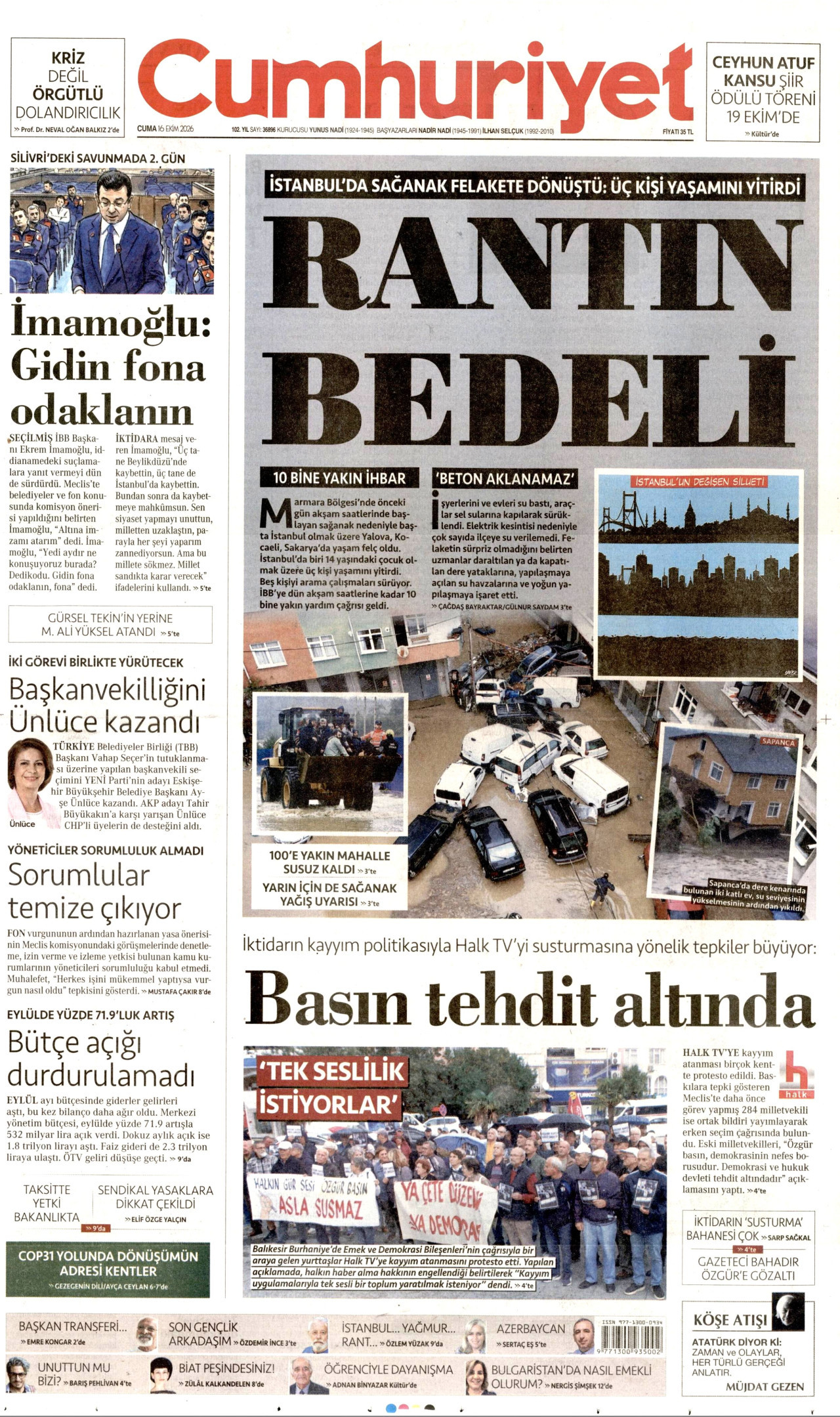 Gazeteler bugün ne yazdı? (16 Ekim) - 5. fotoğraf
