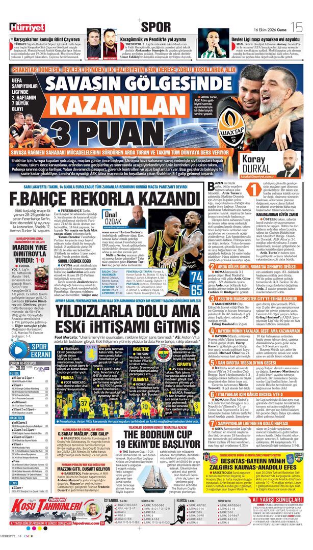 Oh be Kartal varmış! | Spor manşetleri - 14. fotoğraf
