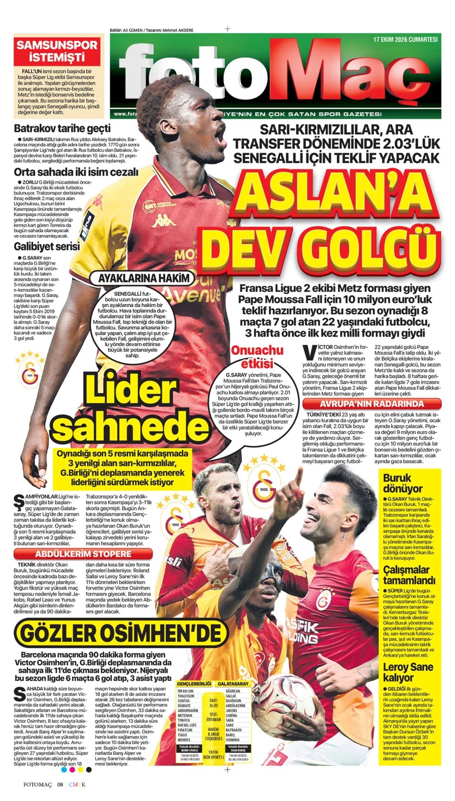 Beşiktaş'ın sırrı Italiano'nun öfkesi! Spor basını bugün ne yazdı? (17 Ekim) - 1. fotoğraf