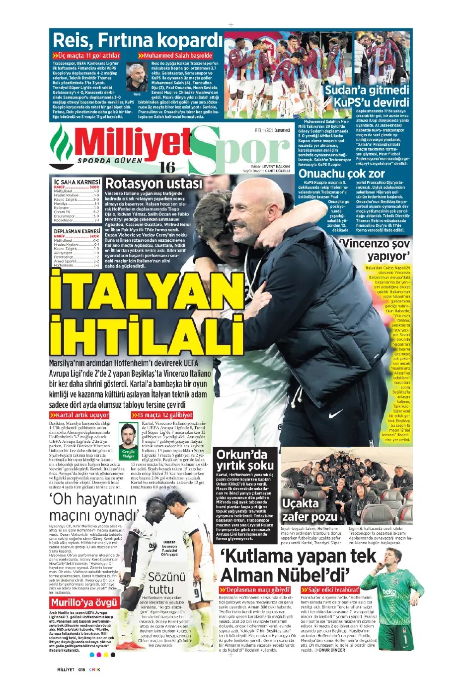 Beşiktaş'ın sırrı Italiano'nun öfkesi! Spor basını bugün ne yazdı? (17 Ekim) - 11. fotoğraf