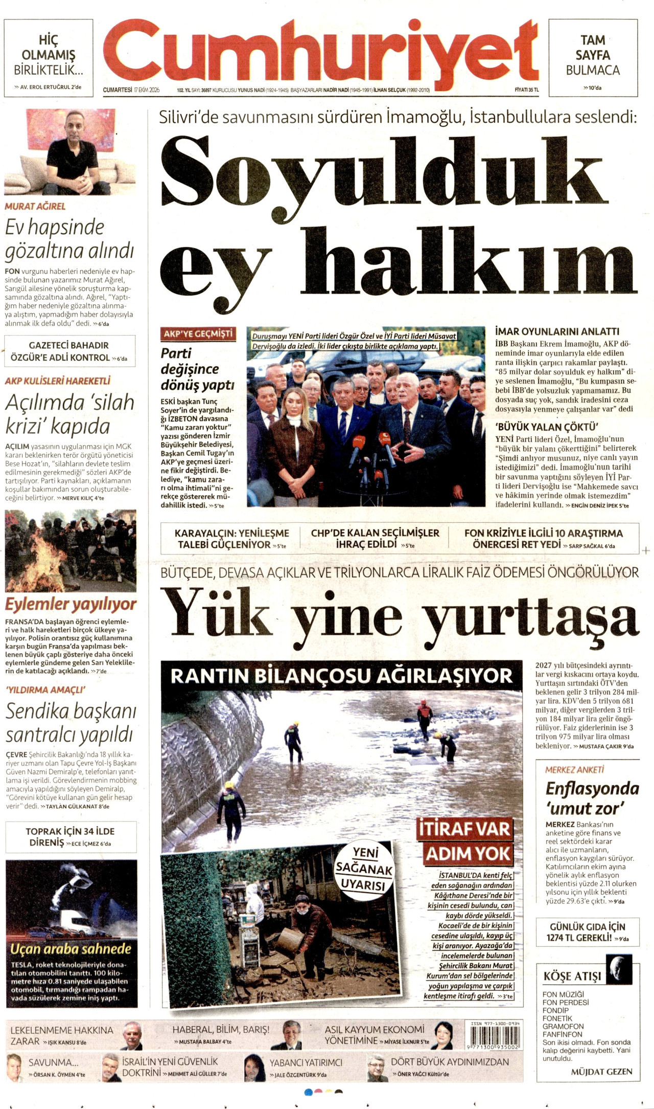 Gazeteler bugün ne yazdı? (17 Ekim) - 2. fotoğraf