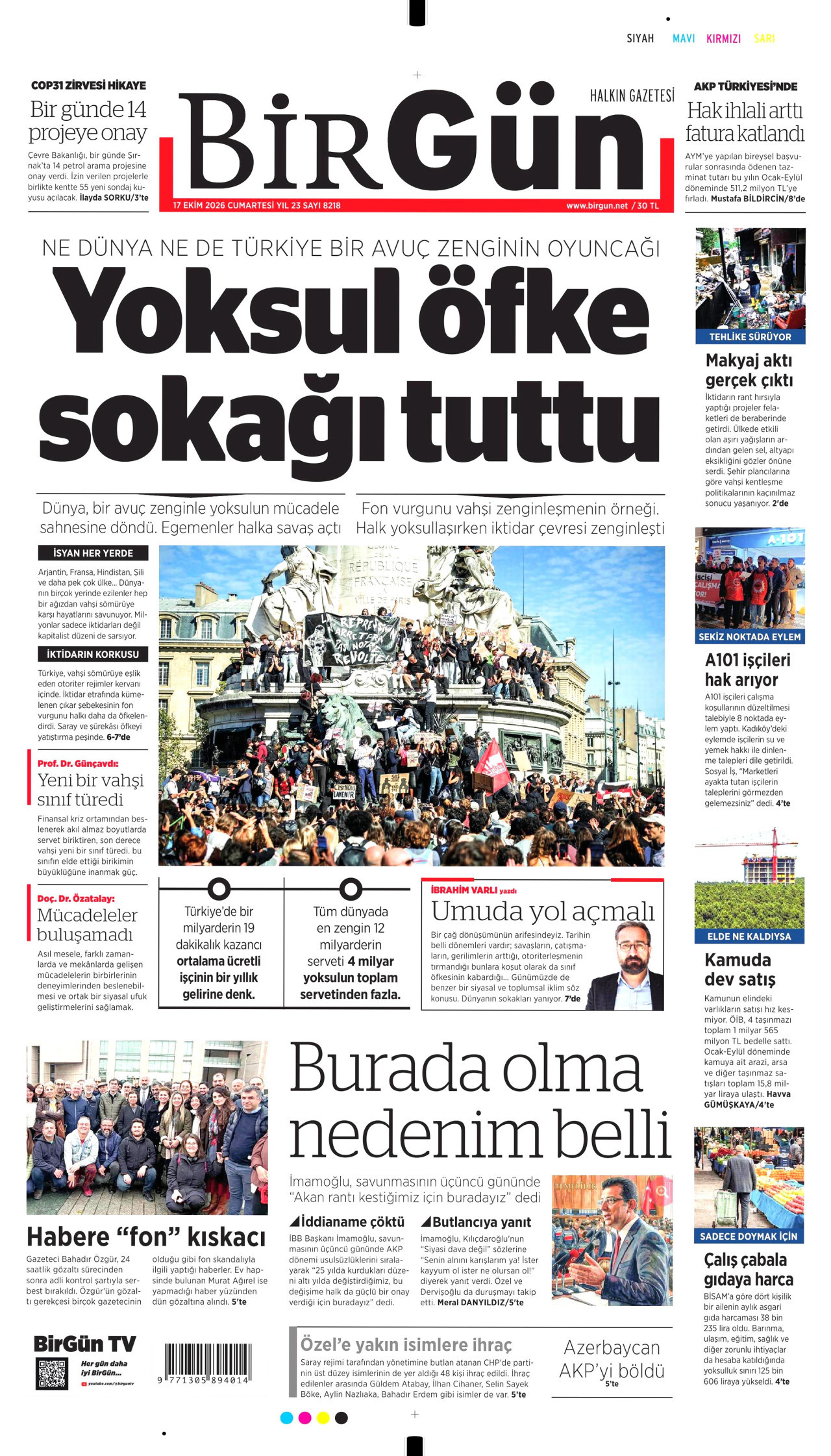 Gazeteler bugün ne yazdı? (17 Ekim) - 1. fotoğraf