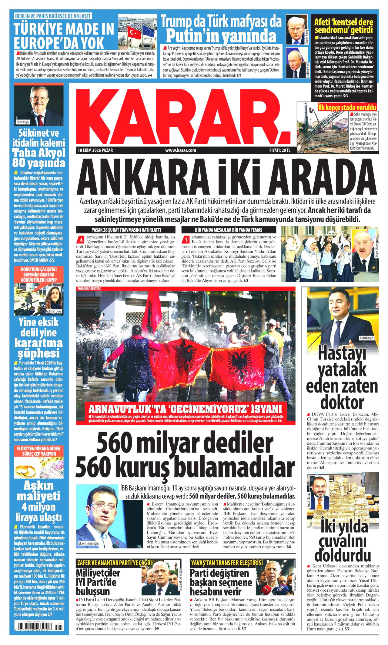 Gazeteler bugün ne yazdı? (18 Ekim) - 7. fotoğraf
