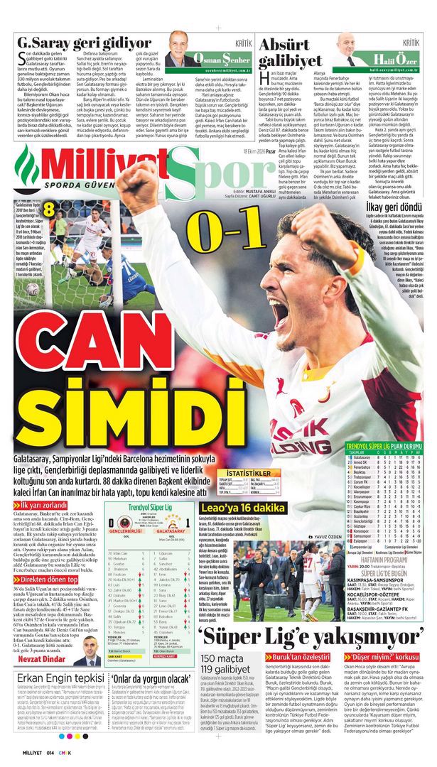 Aslan'a Can simidi | Spor manşetleri - 1. fotoğraf