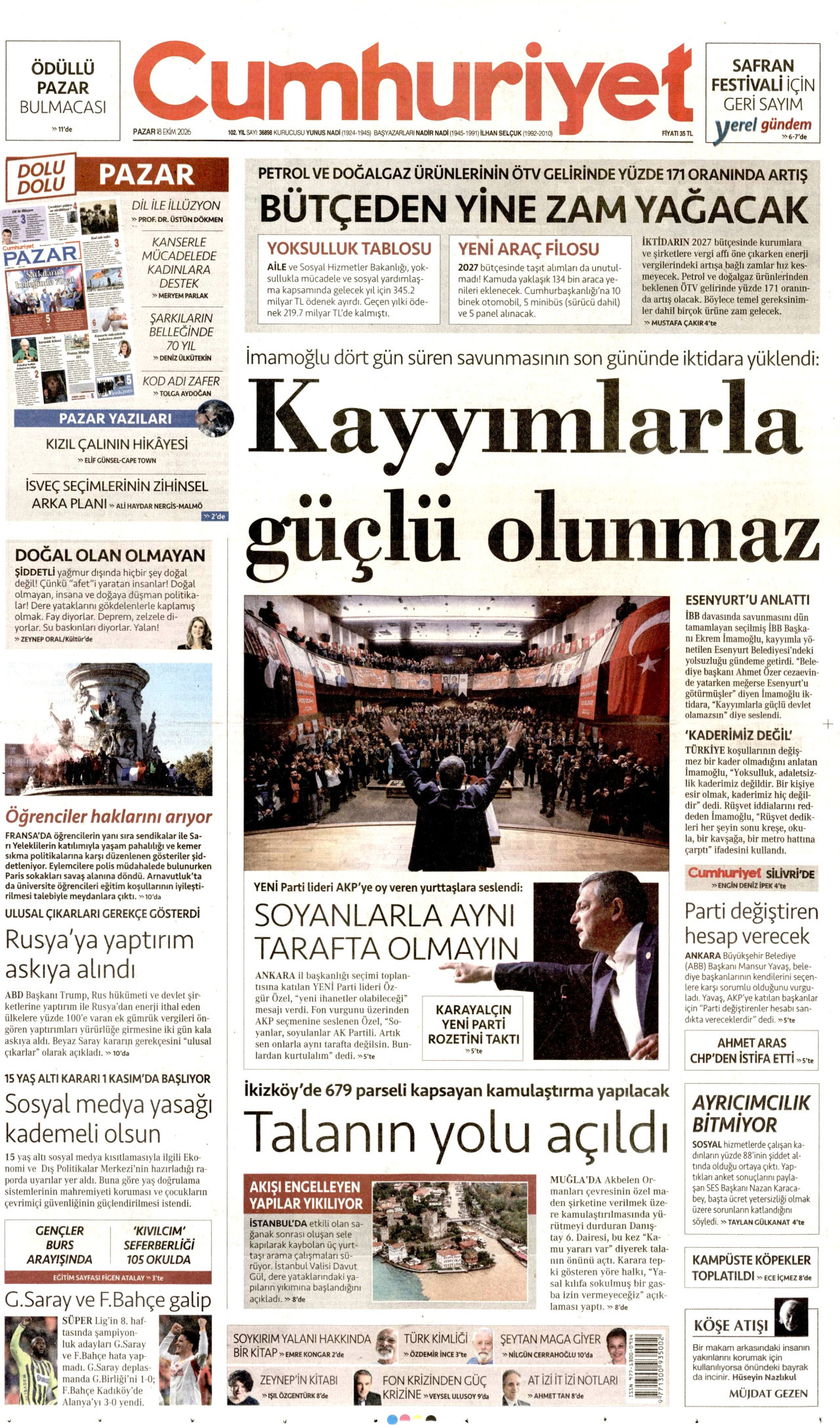 Gazeteler bugün ne yazdı? (18 Ekim) - 5. fotoğraf
