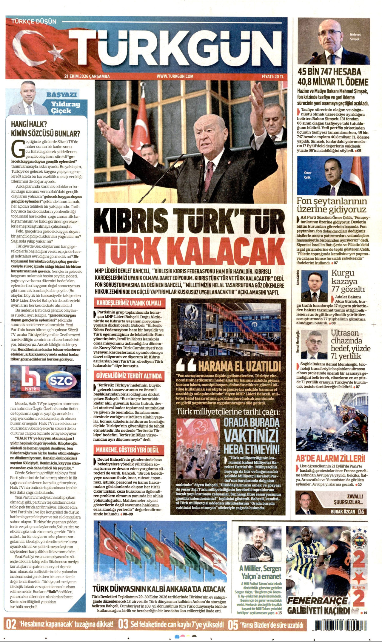 Gazeteler bugün ne yazdı? (21 Ekim) - 9. fotoğraf