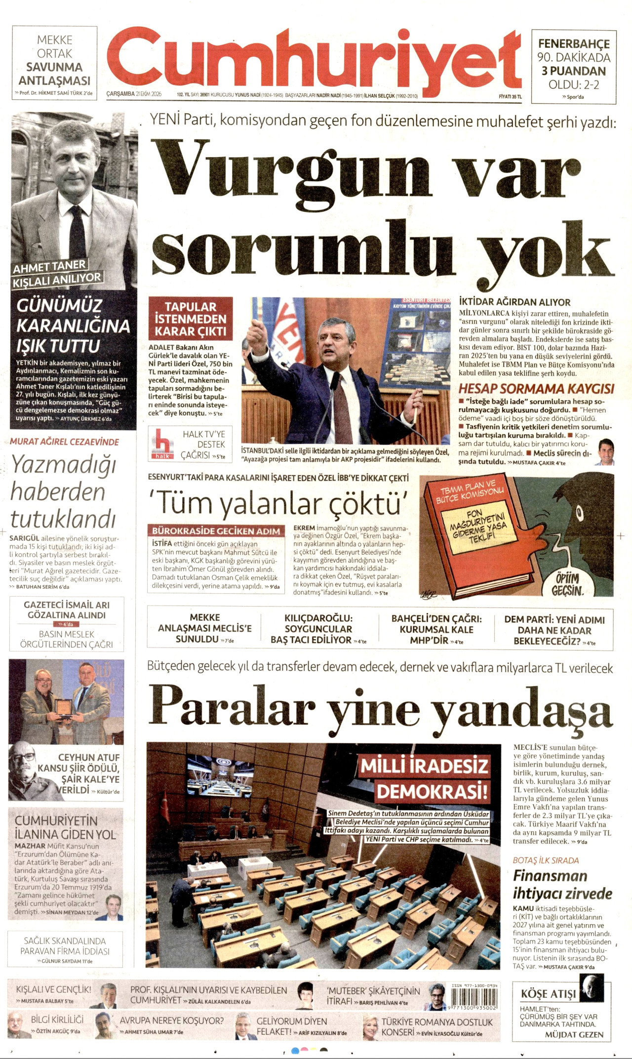 Gazeteler bugün ne yazdı? (21 Ekim) - 10. fotoğraf